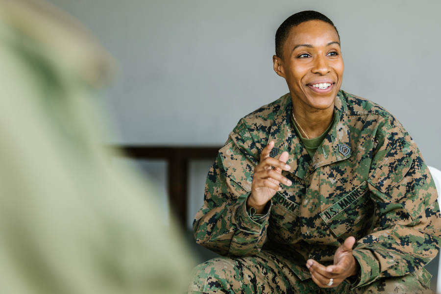 Marine Looking at person 