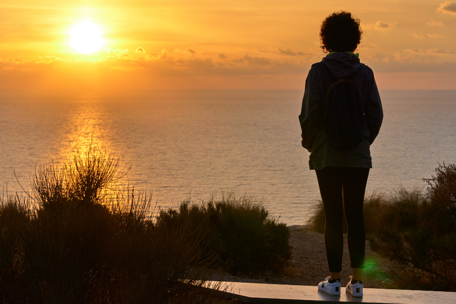 Women Looking at Sunrise
